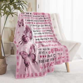 OIIJZzy mom blanket with heartfelt message design for gifting.