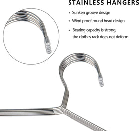 OIKA all-weather stainless steel hangers resist humidity and UV for bathroom or patio use