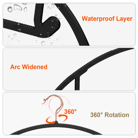 OIKA Hangers with 360-degree rotating hooks for easy access.