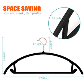 OIKA Hangers shoulder-bump arc keeps shirts smooth and wrinkle-free.