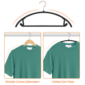 OIKA Hangers ultra-slim 0.3 inch profile doubles closet space.
