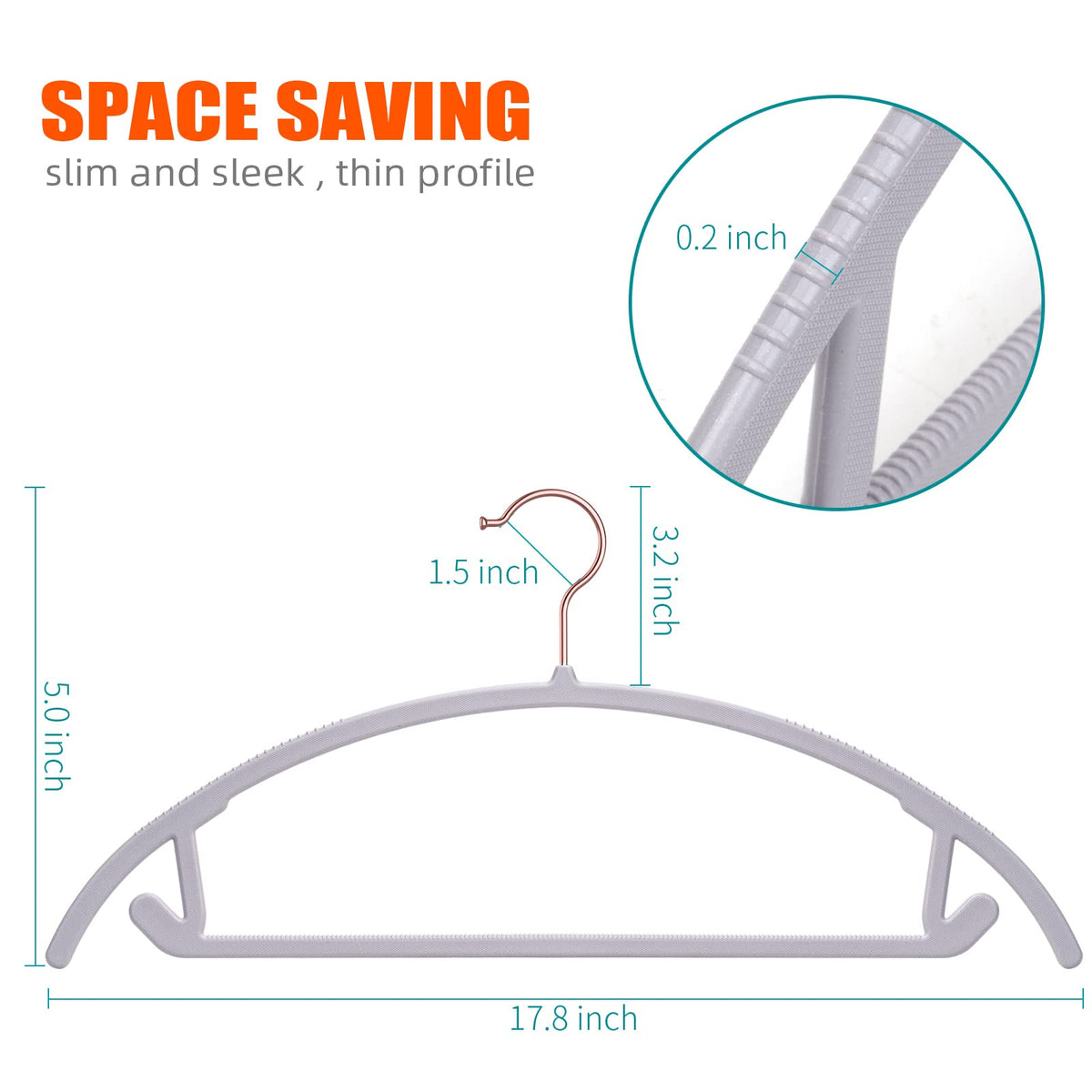 OIKA 11 lb capacity hanger supports heavy coats and garments