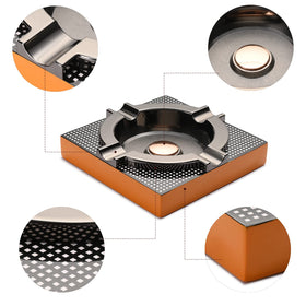 OILP ashtray supports 40-60 ring gauge cigars with four rests.