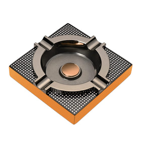 OILP square alloy cigar ashtray ready for outdoor patio gatherings.