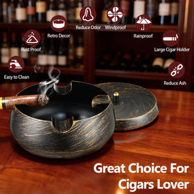 OilP windproof ashtray makes a thoughtful gift for cigar lovers.