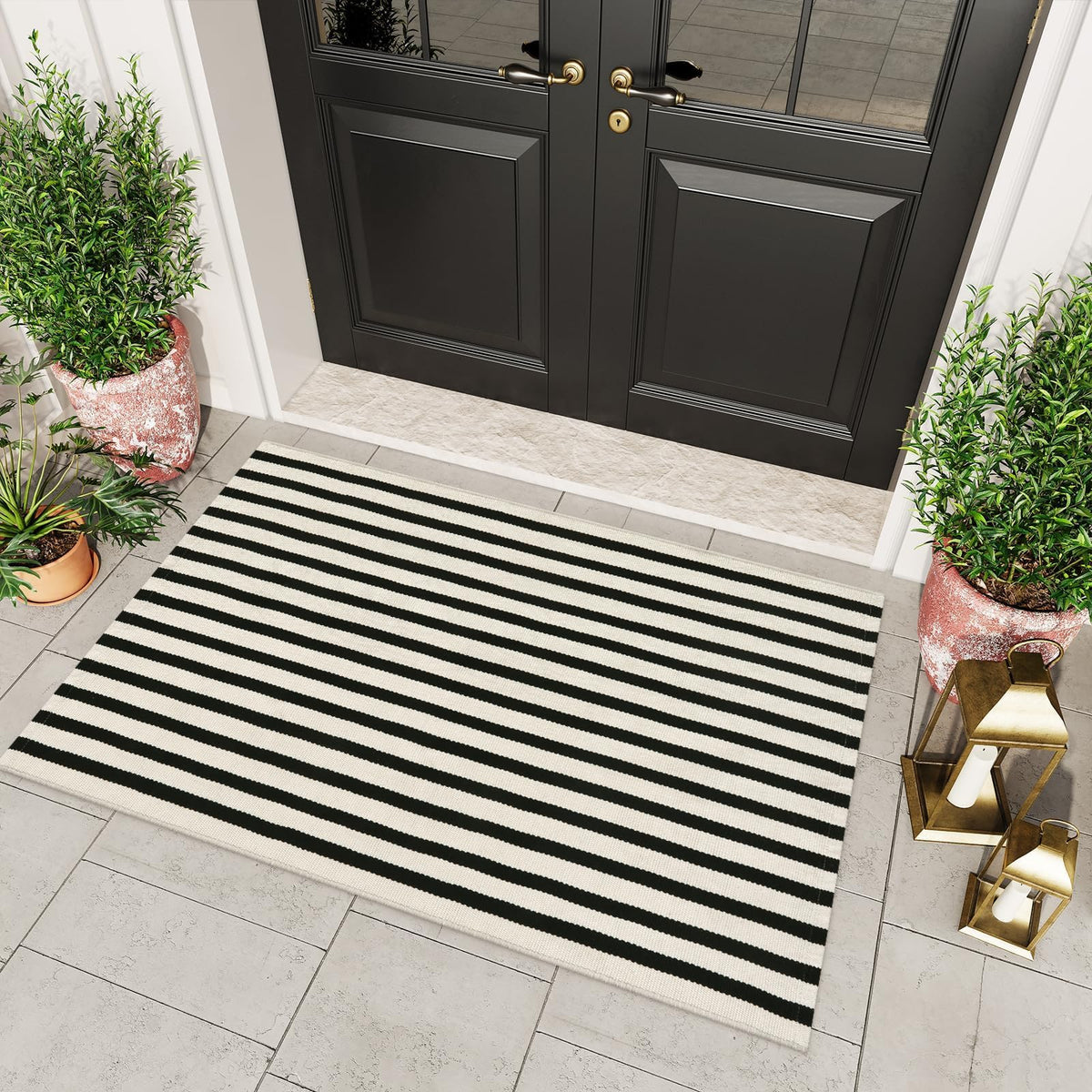 OJIA stain-resistant outdoor mat; handles high foot traffic.
