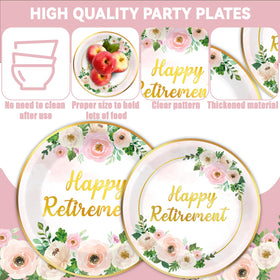 Ojustbeok pink floral retirement napkins for elegant table setting and quick cleanup