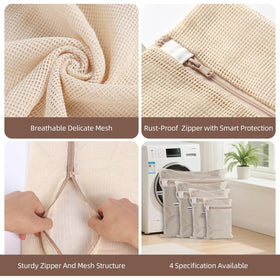 Fine mesh design prevents snags while allowing thorough washing of delicates.