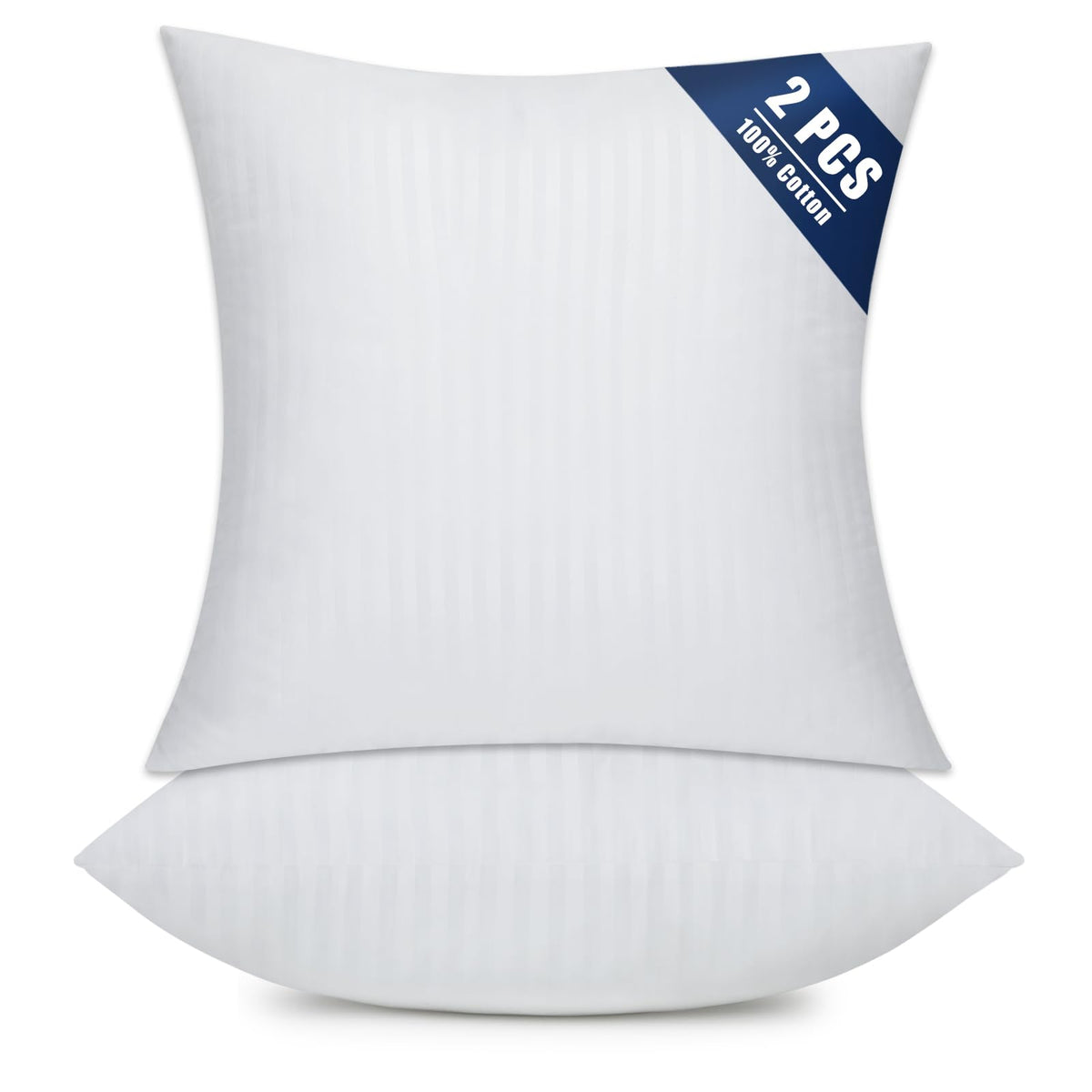 OKBA pillow insert with diagonal stripe durability supports long-lasting shape