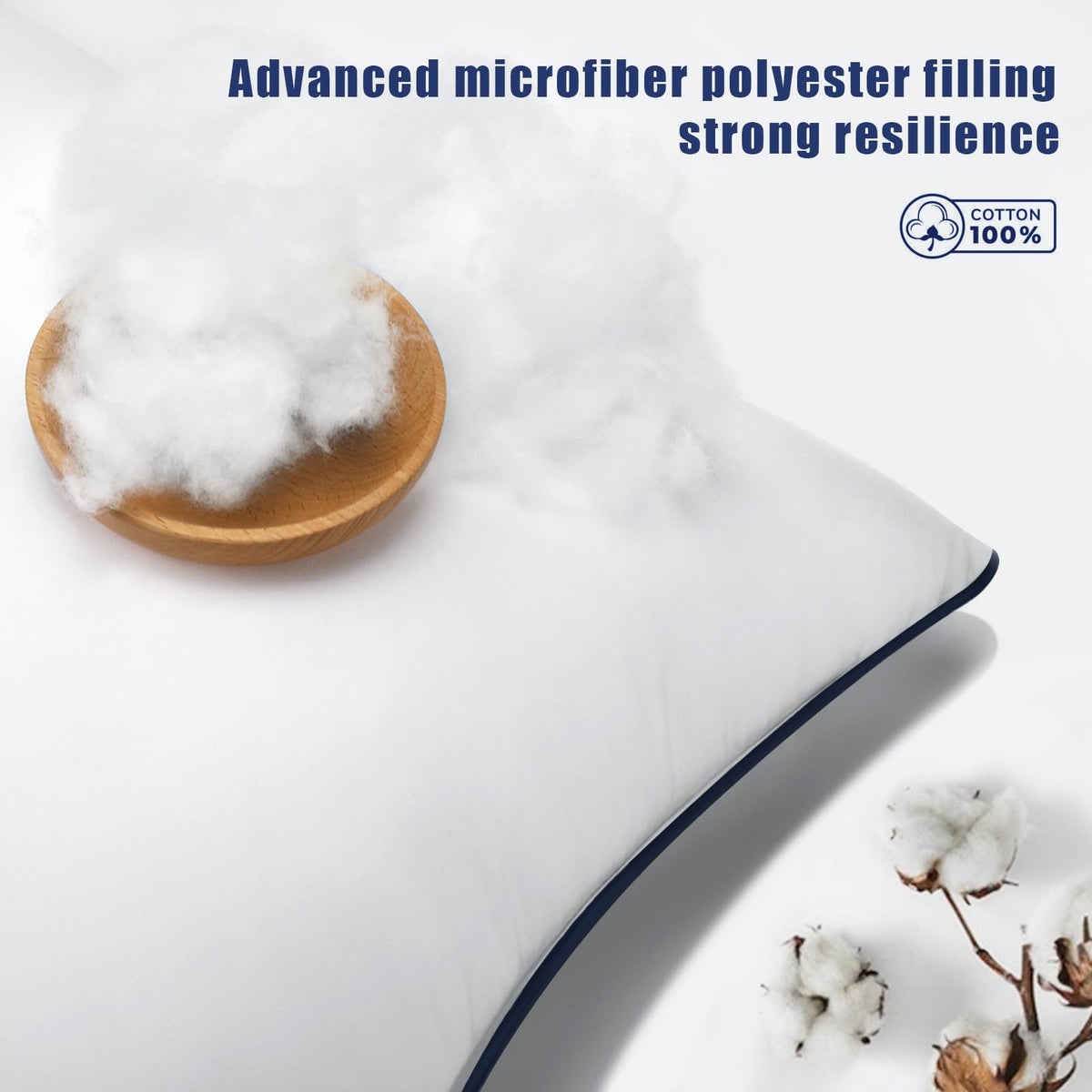 OKBA soft fluffy pillow fillers provide resilient support for daily use