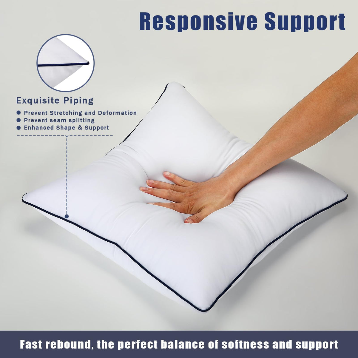 OKBA microfibre-filled inserts deliver medium support for lounging.
