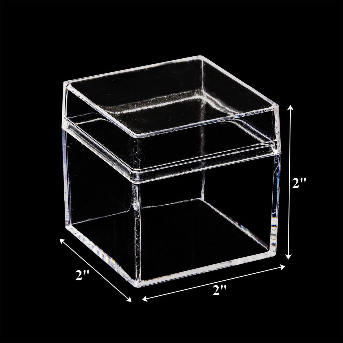 Okllen clear square box showcases candies with easy access.