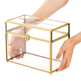 Okllen wedding card box centerpiece doubles as keepsake storage after celebrations.