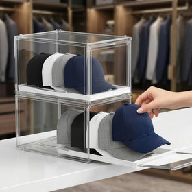 OKPOW hat organizer 2-pack provides a clear display for easy cap selection