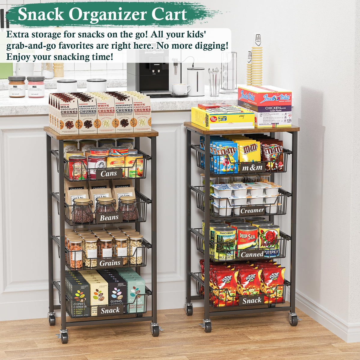 OKZEST easy assembly durable utility cart for versatile use.