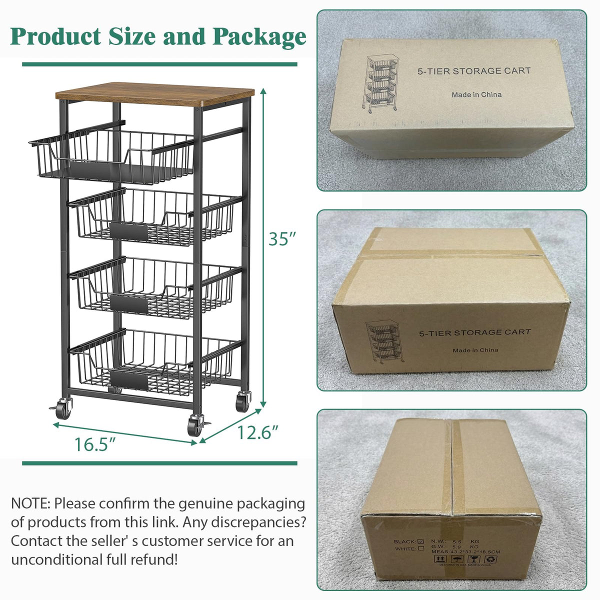 OKZEST cart beside pantry shelves adds extra snack and supplies storage.