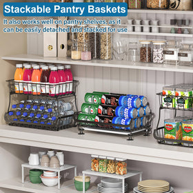 OKZEST under-shelf pantry storage neatly fits under existing shelves