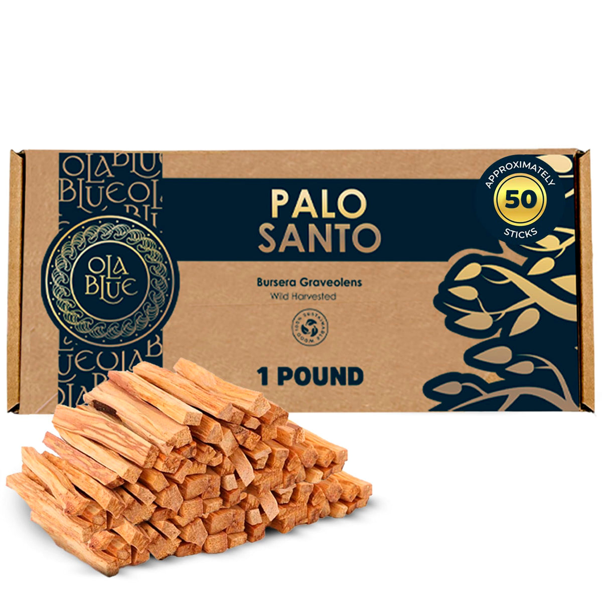 OLA BLUE Palo Santo bulk sticks ready for cleansing rituals and meditation spaces.