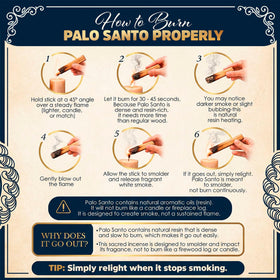 OLA BLUE Palo Santo sticks 4-inch length ideal for focused smudging sessions.