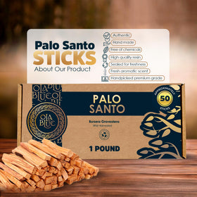 OLA BLUE Resin-rich smoke from Palo Santo enhances ambient mood and scent.