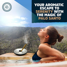 OLA BLUE Sustainably harvested Palo Santo used in a ceremonial setting.