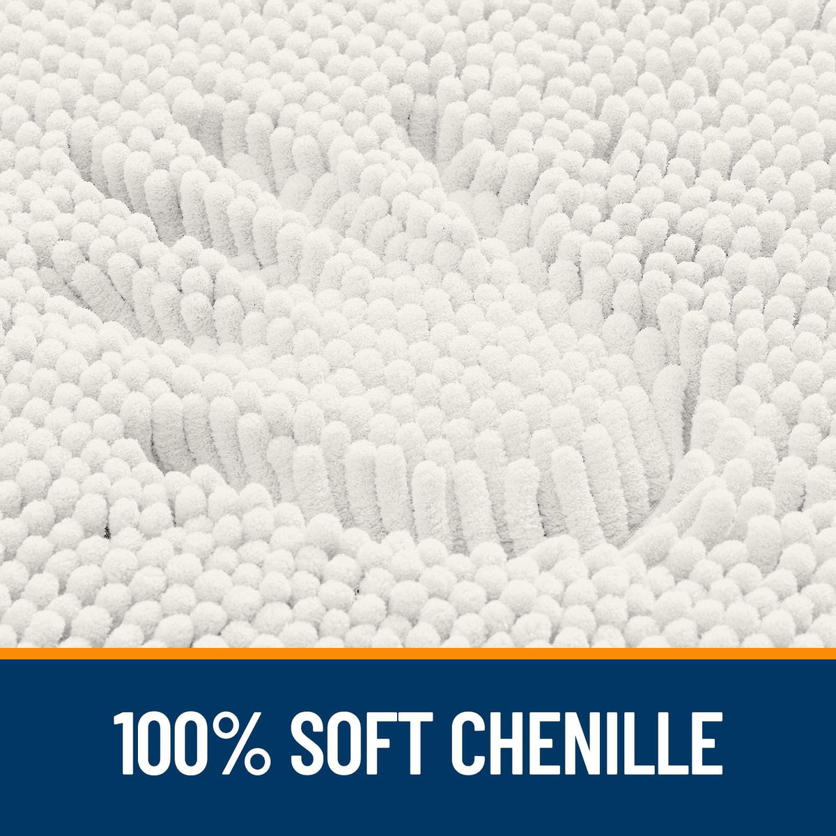OLANLY absorbent chenille rug with dense pile for quick drying