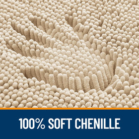 OLANLY absorbent chenille rug helps keep bathroom floors dry after shower