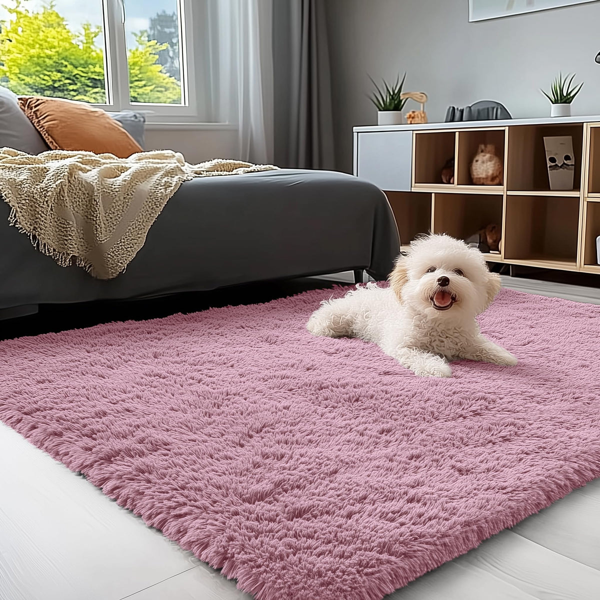 OLANLY area rug nursery plush texture for tummy time and play.