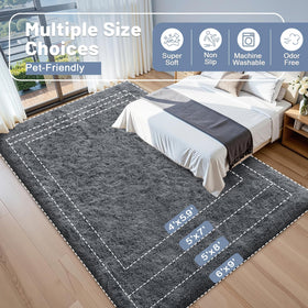 OLANLY rug arrives compressed and regains fluff after 2-3 days