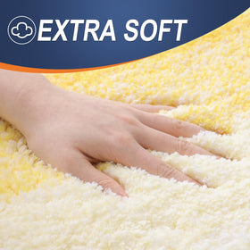 OLANLY bath mat with TP rubber backing prevents slipping on wet floors.