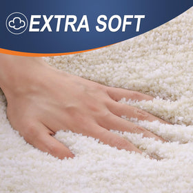 OLANLY bath mat with gradient stripe design adds subtle elegance while keeping feet dry