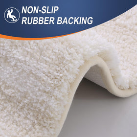 OLANLY bath mat TP rubber backing helps prevent slips on wet floors