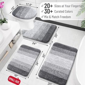 OLANLY bath mat ultra-absorbent microfiber dries quickly after shower.