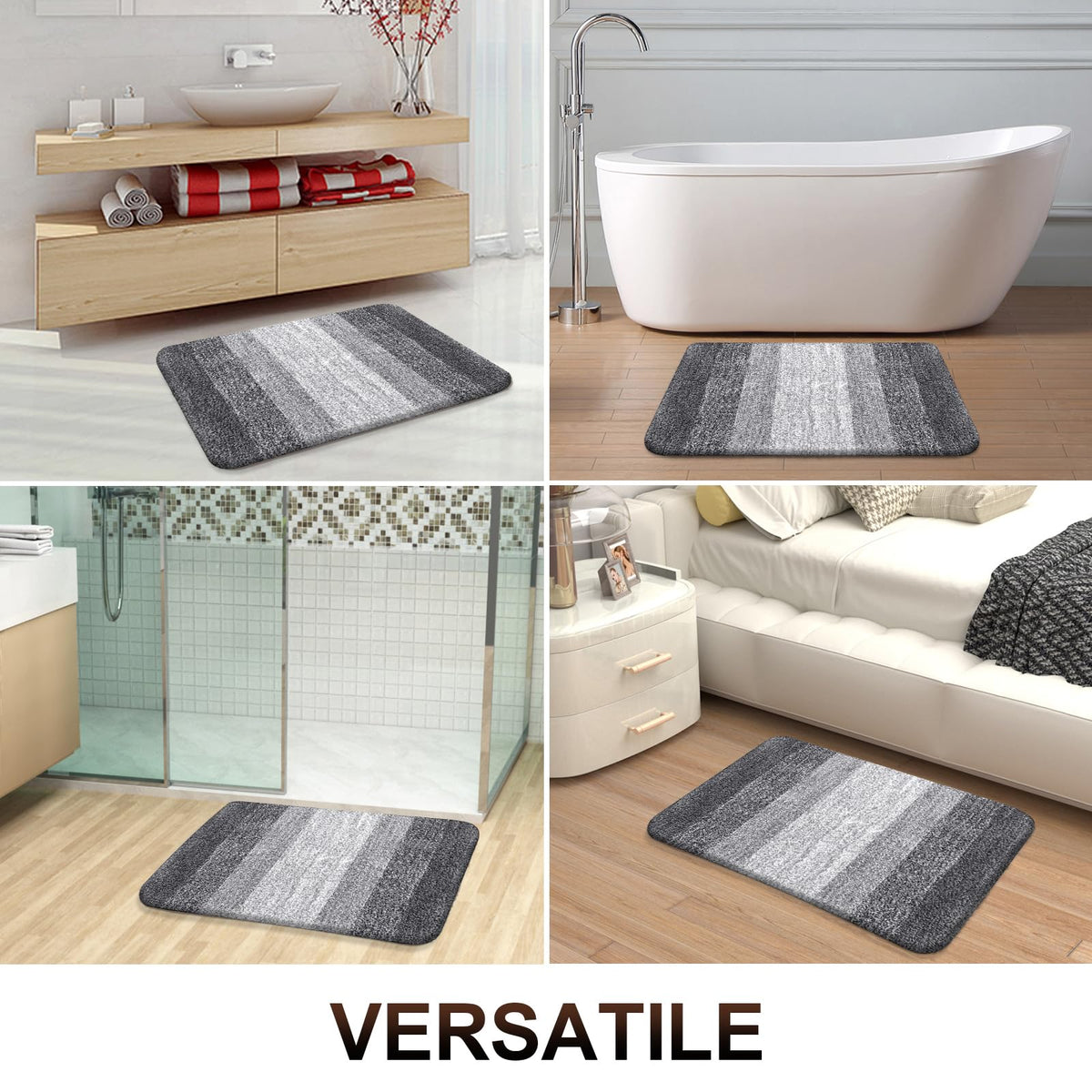 OLANLY bath mat in a bathroom setup highlighting matching decor and ensemble.