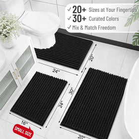 OLANLY bath mat with non-slip backing for secure placement on tile
