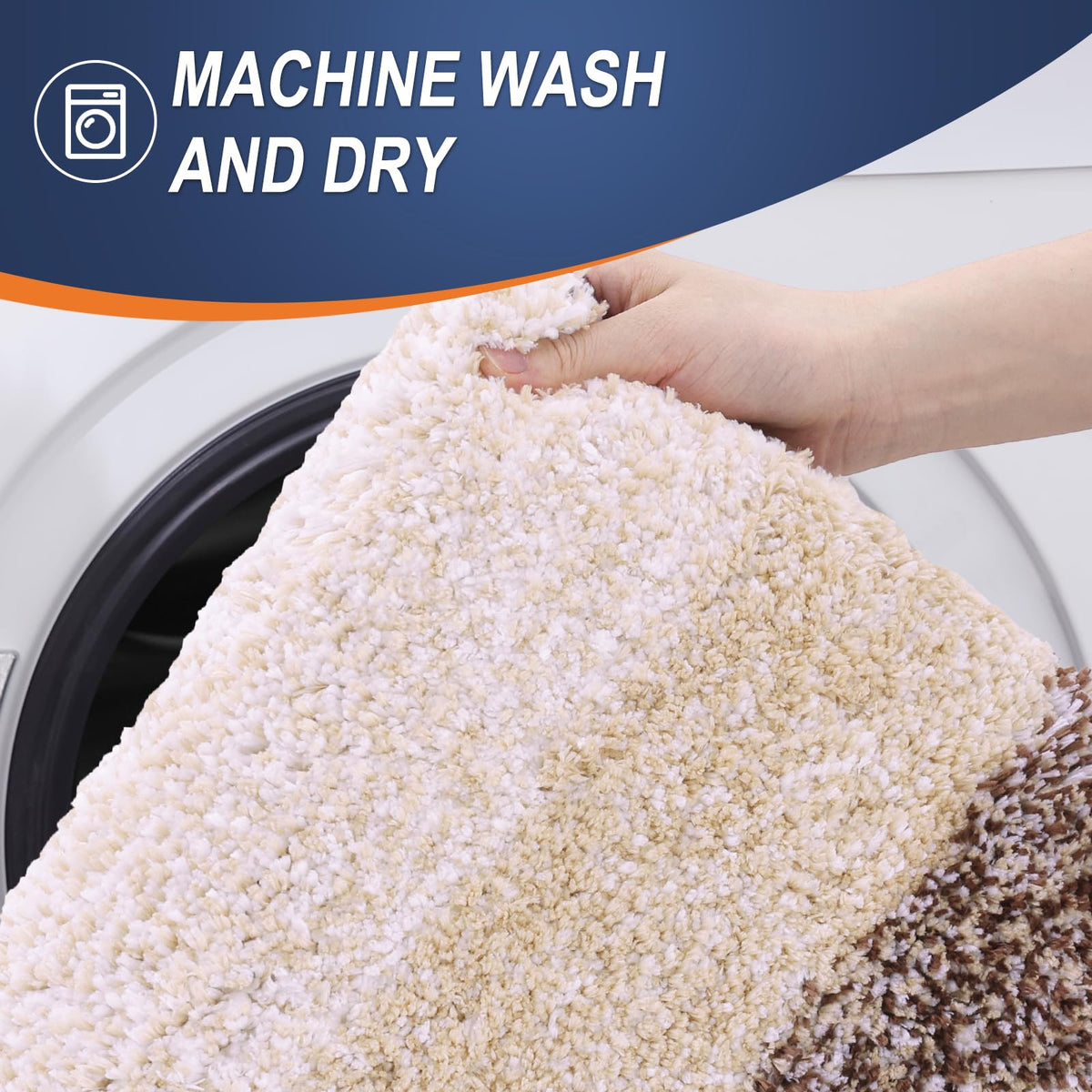 OLANLY bath mat quick-dry design reduces moisture on bathroom floors.