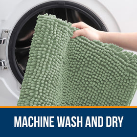 OLANLY Sage Green bath mat adds soft texture to your bathroom