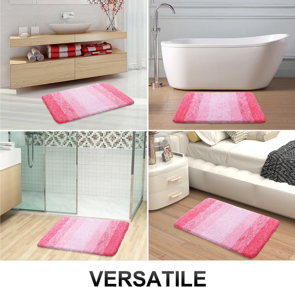 OLANLY bath mat-usage-tub-shower versatile for tub shower and sink areas