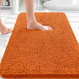 OLANLY bath rug 30x20 chenille delivers soft, inviting comfort for bare feet.