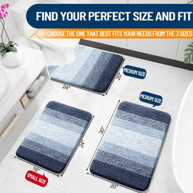 OLANLY bath rug close-up plush pile feels luxurious underfoot.