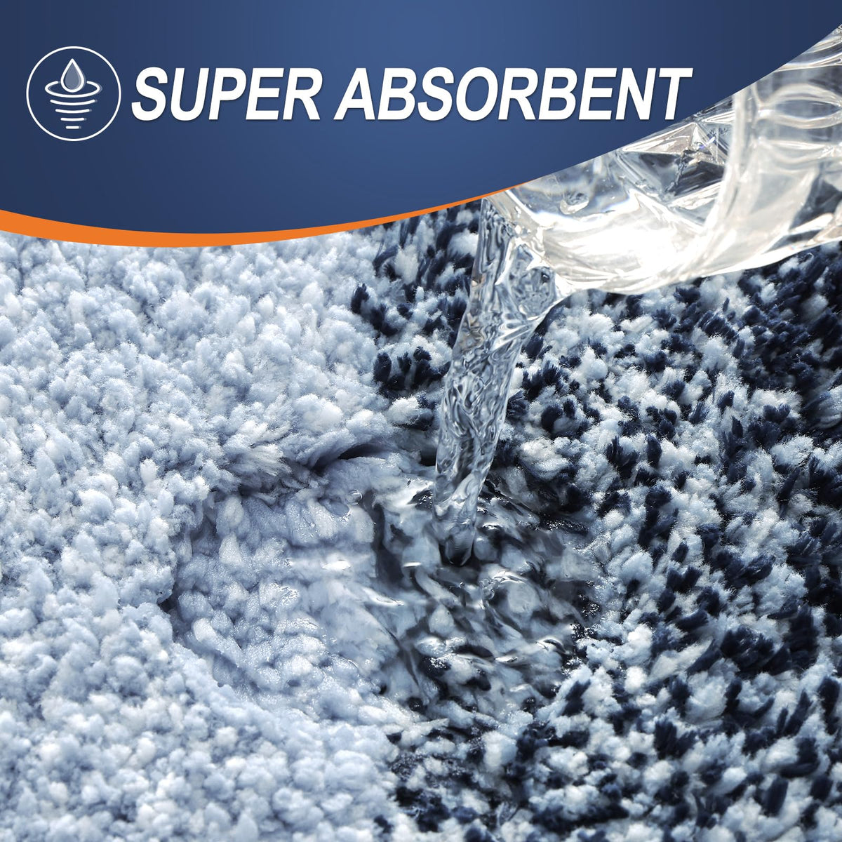 OLANLY bath rug TP rubber backing provides secure grip.