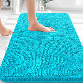 OLANLY bath rug with soft-chenille texture cushions feet and adds cozy warmth.