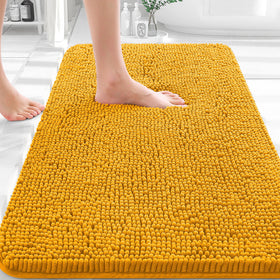 OLANLY bath rug 30x20 with plush chenille for cozy feet after shower