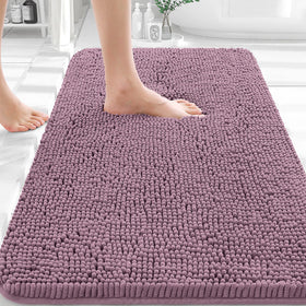 OLANLY bath rug 30x20 with soft chenille for cozy feet in the bathroom