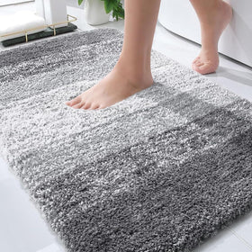 OLANLY bath rug plush microfiber pile for soft feet and warmth.