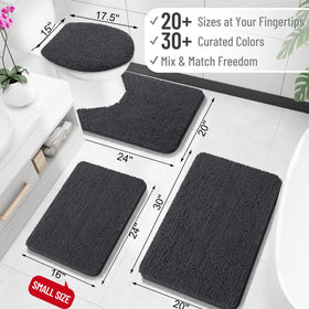 OLANLY bath rug absorbent chenille keeps floors dry after showers