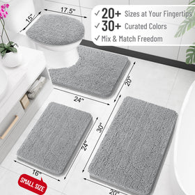 OLANLY bath rug absorbent chenille keeps floors dry after showers.
