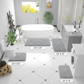 OLANLY absorbent-dense-pile rug keeps floors dry after stepping out.