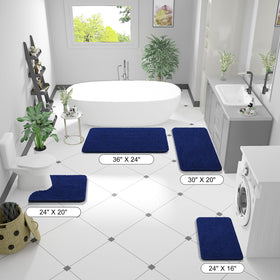 OLANLY bath rug absorbent-dense-pile soaks up moisture quickly to protect floors.