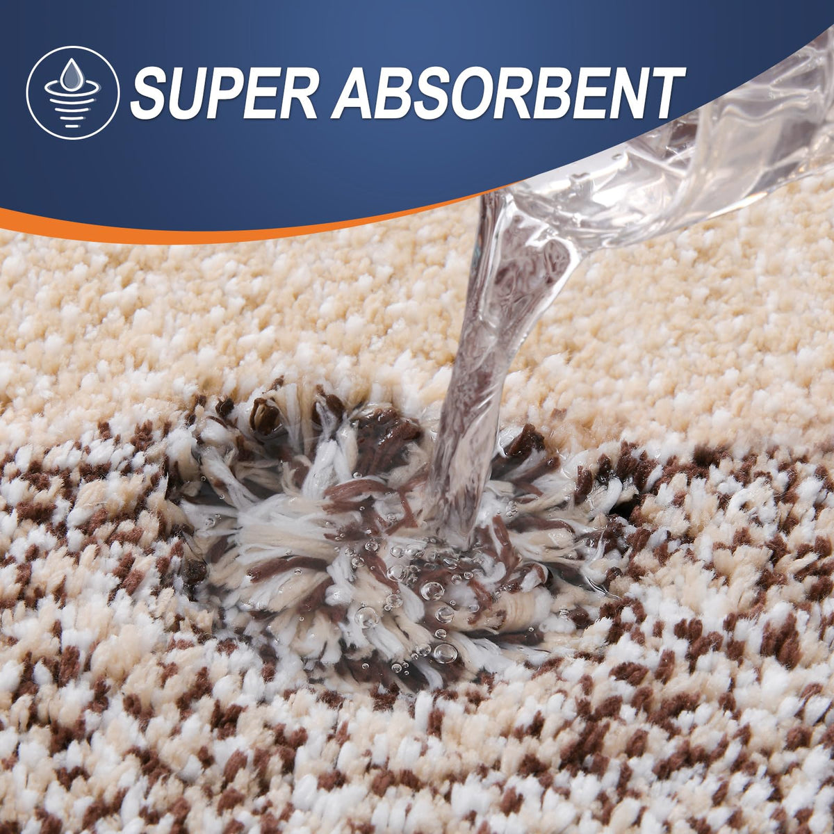 OLANLY bath rug absorbent microfiber dries quickly, keeping floors dry.